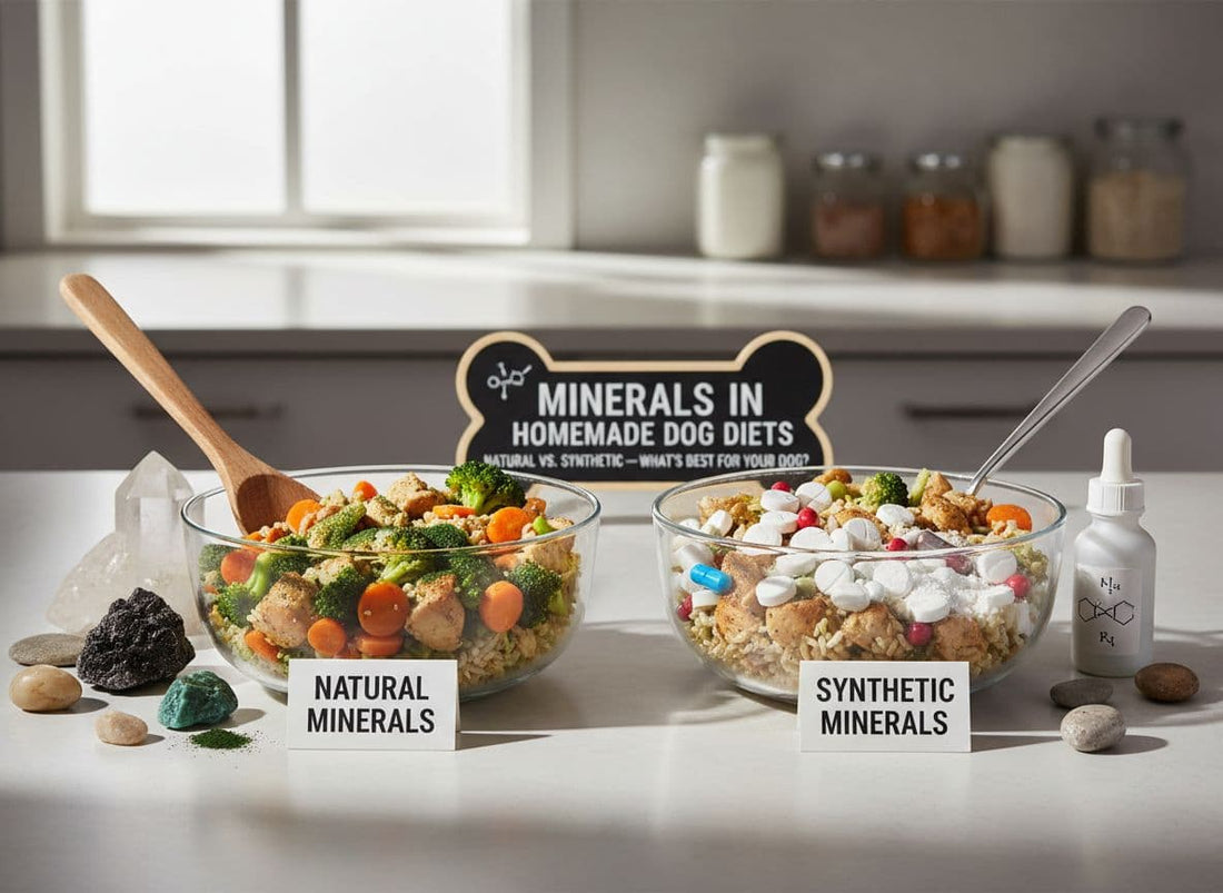 Minerals in Homemade Dog Diets: Natural vs. Synthetic — What’s Best for Your Dog?